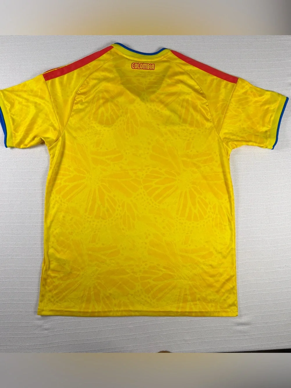 Adidas Colombia National Footall Team Home Jersey Men's XL Yellow Butterfly